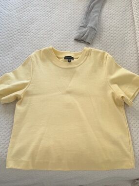 Dynamite butter yellow boxy tee xxs